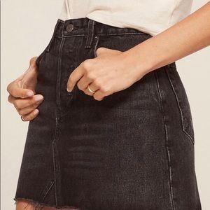 Reformation black Jean skirt Retooled Sz. …